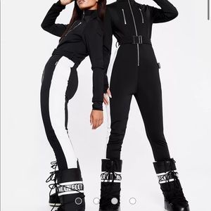 Missguided Slim Fit Ski Snow Suit in Black